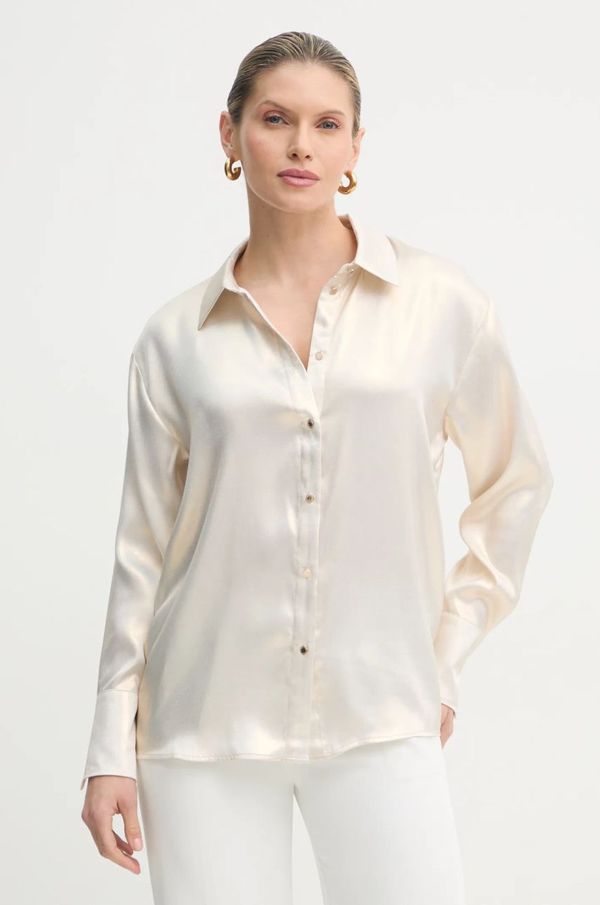 Morgan Košulja Morgan za žene, boja: zlatna, relaxed, s klasičnim ovratnikom