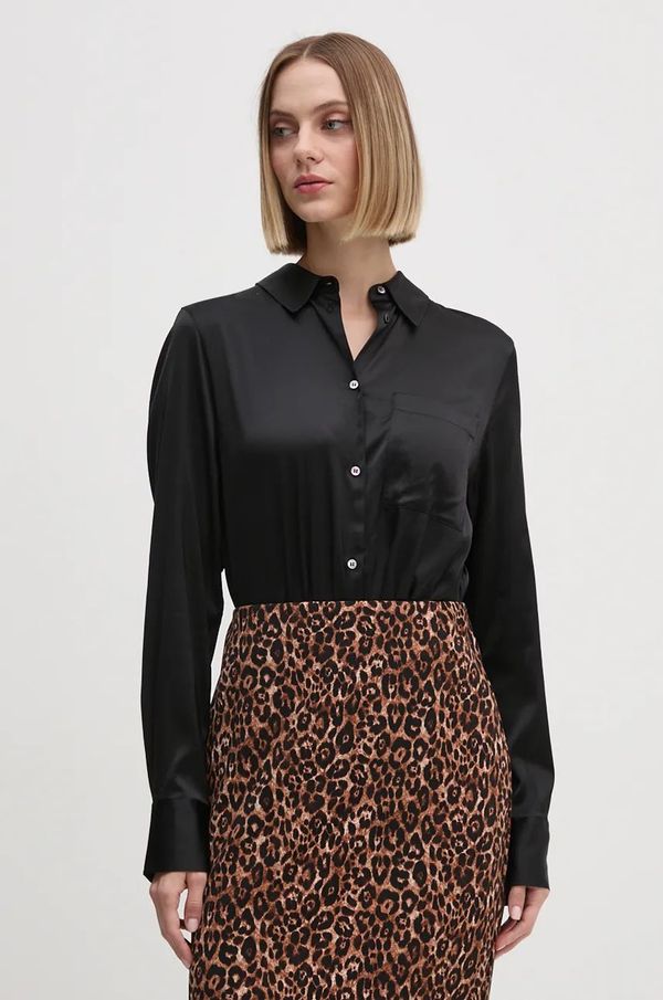 Mos Mosh Košulja Mos Mosh za žene, boja: crna, regular, s klasičnim ovratnikom, 165530