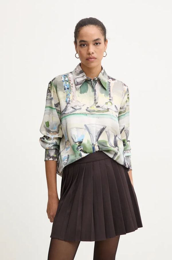 MSGM Košulja MSGM x Jan De Vliegher za žene, relaxed, s klasičnim ovratnikom, 3742MDE16.247859