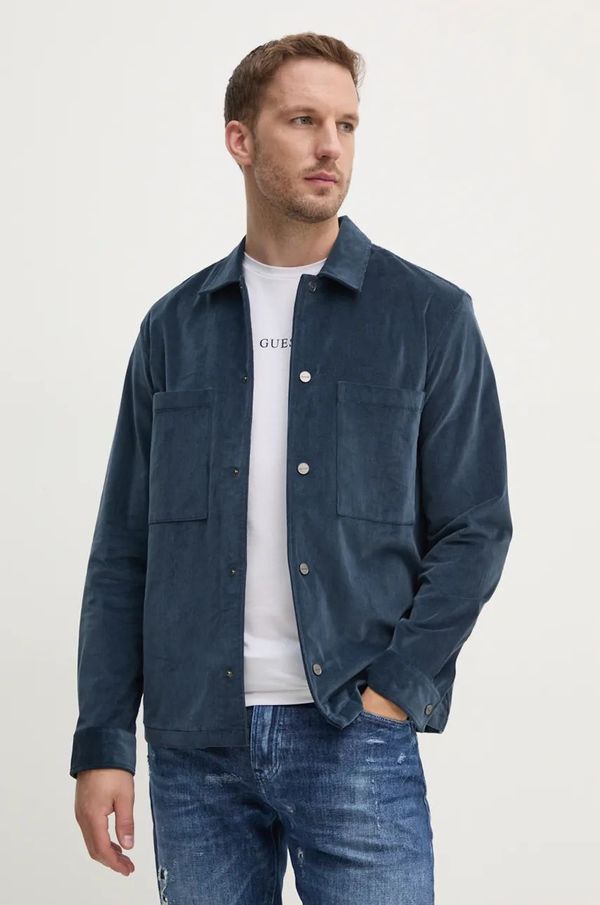 Calvin Klein Košulja od samta Calvin Klein relaxed, s klasičnim ovratnikom, K10K113619