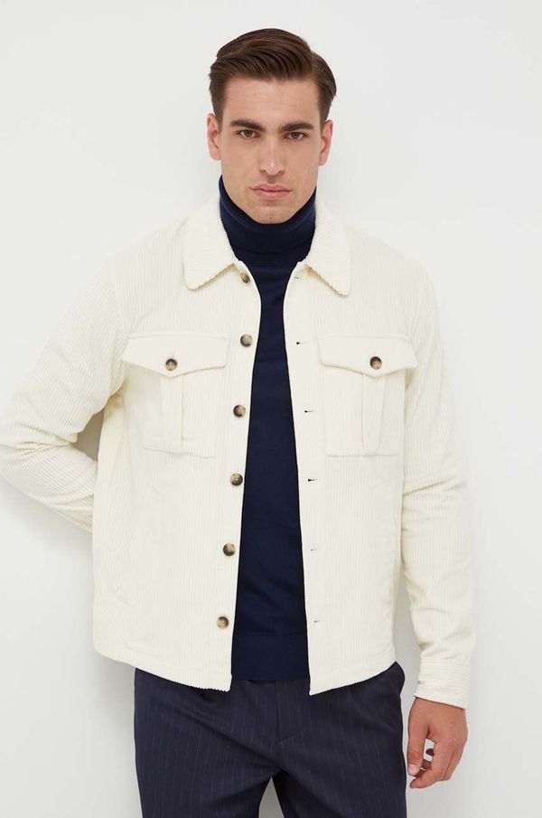 Michael Kors Košulja od samta Michael Kors boja: bež, regular, s klasičnim ovratnikom