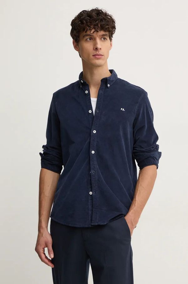 Pepe Jeans Košulja od samta Pepe Jeans MILLER boja: tamno plava, regular, s button-down ovratnikom, PM308730