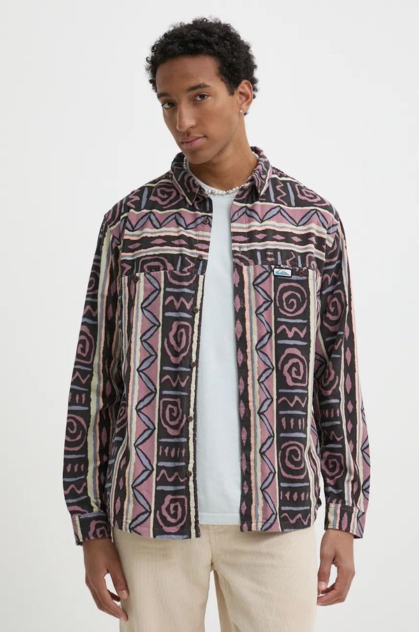 Quiksilver Košulja od samta Quiksilver Wasilla boja: ružičasta, relaxed, s klasičnim ovratnikom, EQYWT04584