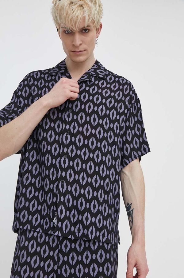 On Vacation Košulja On Vacation za muškarce, boja: crna, regular, OVC SH15