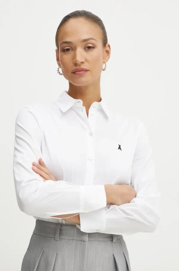 Patrizia Pepe Košulja Patrizia Pepe za žene, boja: bijela, regular, s klasičnim ovratnikom, 8C0751 A544