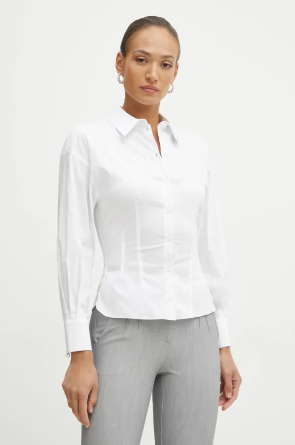 Patrizia Pepe Košulja Patrizia Pepe za žene, boja: bijela, regular, s klasičnim ovratnikom, 8C0753 A043