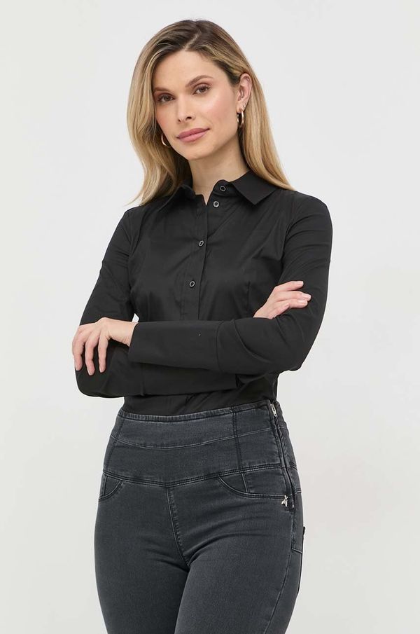 Patrizia Pepe Košulja Patrizia Pepe za žene, boja: ljubičasta, slim, s klasičnim ovratnikom