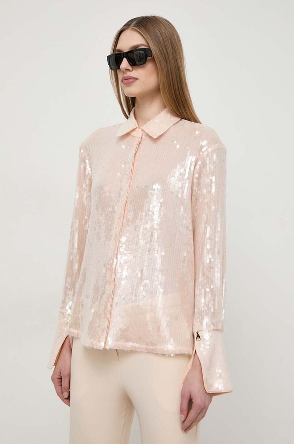 Patrizia Pepe Košulja Patrizia Pepe za žene, boja: narančasta, regular, s klasičnim ovratnikom