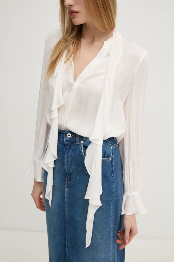 Pedro del Hierro Košulja Pedro del Hierro za žene, boja: bijela, regular, 6638222