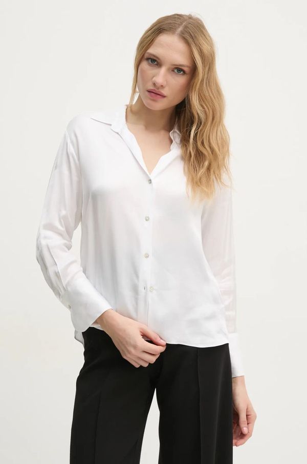 Pedro del Hierro Košulja Pedro del Hierro za žene, boja: bijela, regular, s klasičnim ovratnikom, 6638204