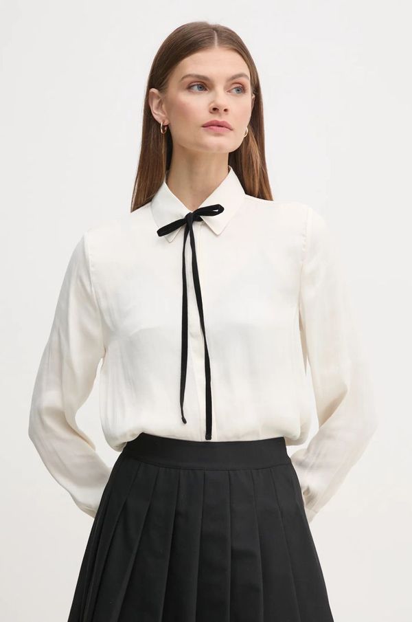 Pepe Jeans Košulja Pepe Jeans ATHENEA za žene, boja: bež, regular, s klasičnim ovratnikom, PL304970