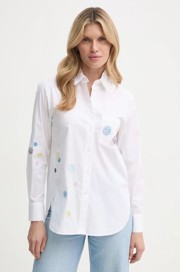 PS Paul Smith Košulja PS Paul Smith za žene, boja: bijela, regular, s klasičnim ovratnikom, W2R.331B.P21598