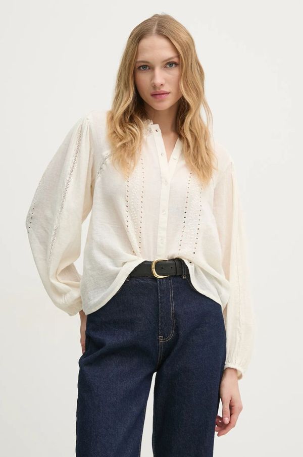 Hoss Intropia Košulja s dodatkom lana Hoss Intropia boja: bež, relaxed, 6288685