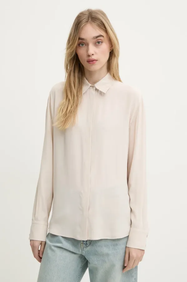 Iceberg Košulja s primjesom svile Iceberg boja: bež, regular, s klasičnim ovratnikom, G021 5111