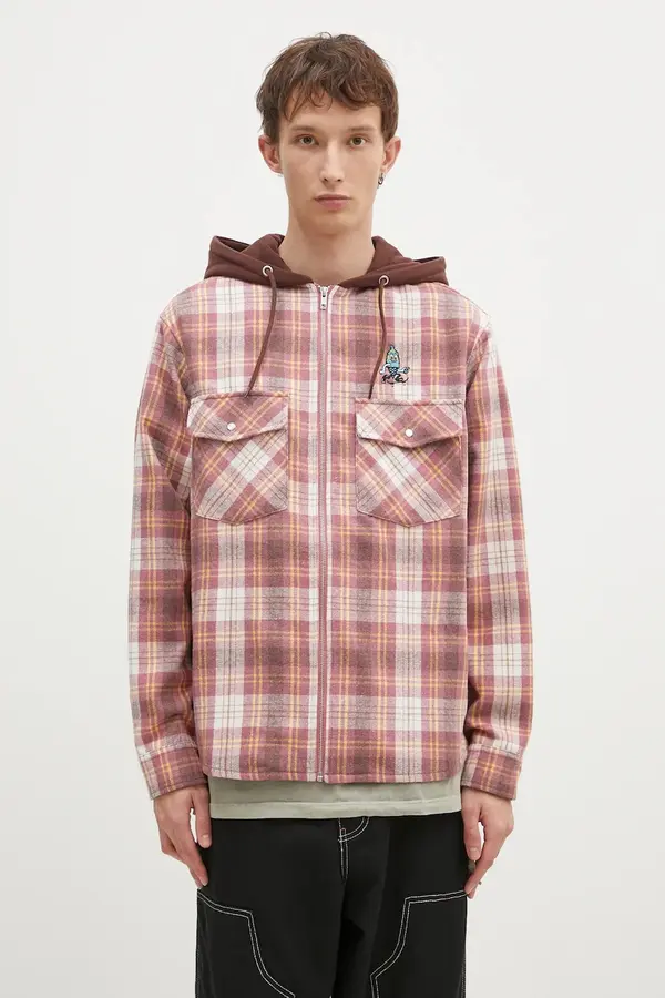 Icecream Košulja s primjesom vune ICECREAM Hooded Flannel Zip Through