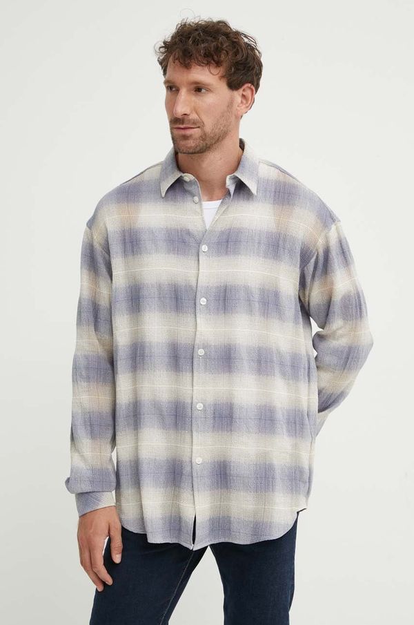 Samsoe Samsoe Košulja Samsoe Samsoe SALUAN za muškarce, boja: bež, relaxed, s klasičnim ovratnikom, M24200066