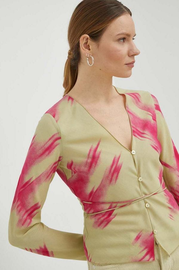 Samsoe Samsoe Košulja Samsoe Samsoe za žene, boja: zelena