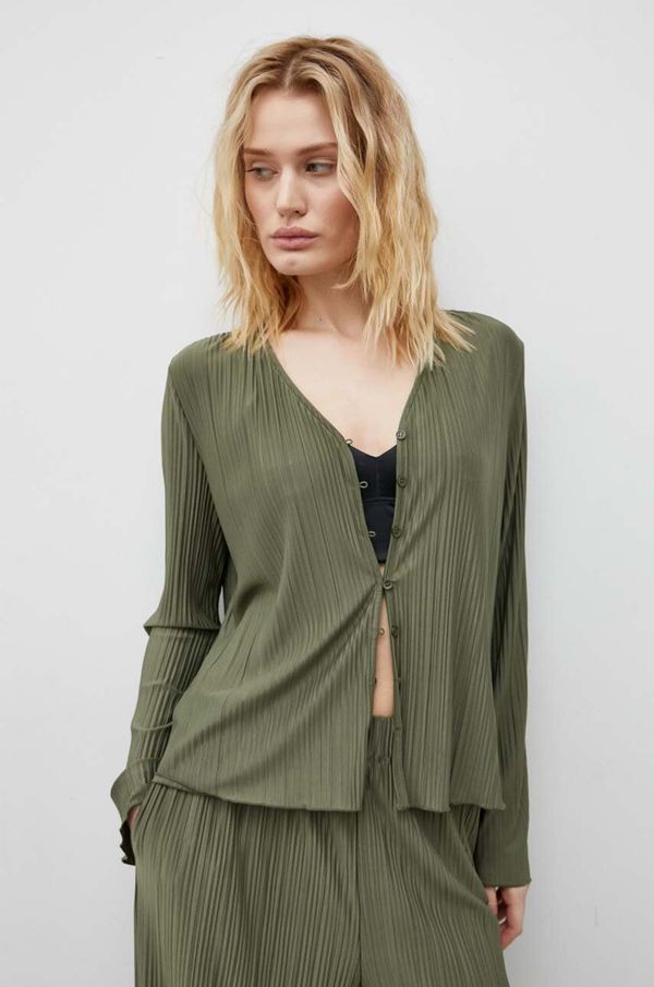 Samsoe Samsoe Košulja Samsoe Samsoe za žene, boja: zelena, slim