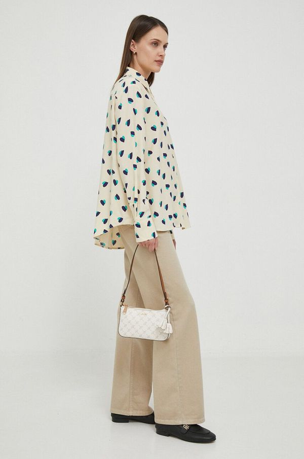 Seidensticker Košulja Seidensticker za žene, boja: bež, regular, s klasičnim ovratnikom