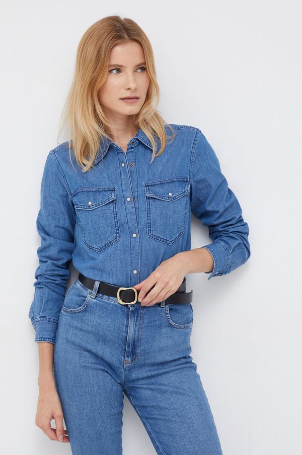 Sisley Košulja Sisley za žene, regular, s klasičnim ovratnikom