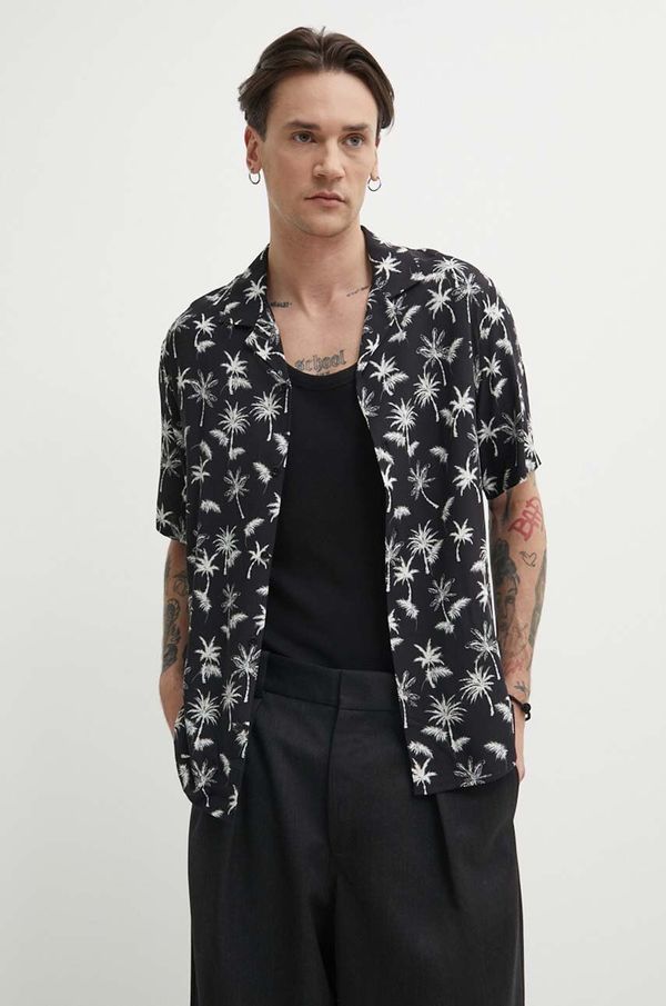 The Kooples Košulja The Kooples za muškarce, boja: crna, regular, HCCC28066K