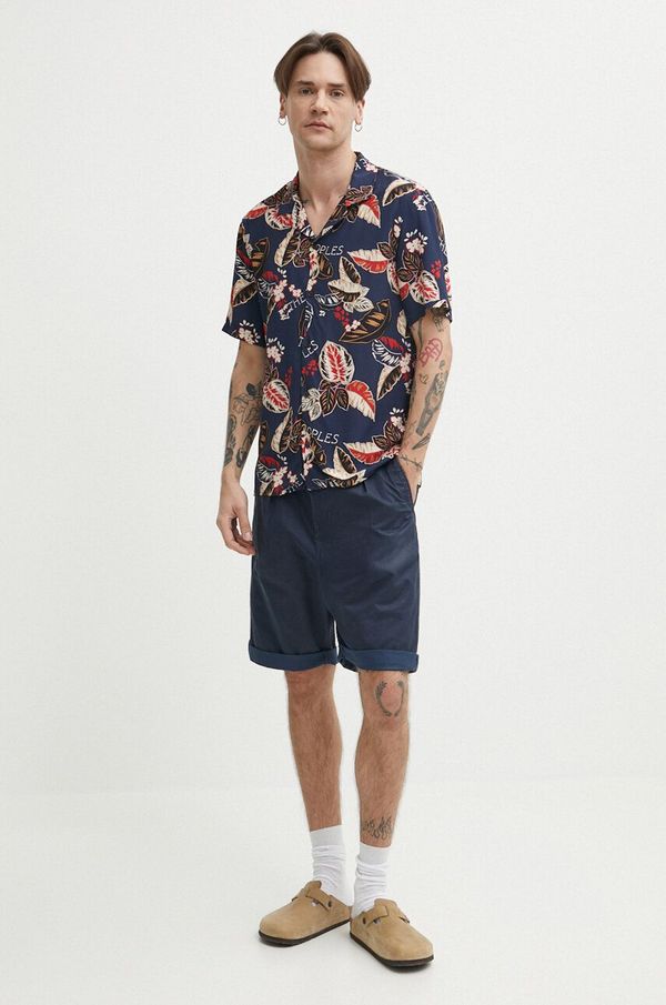 The Kooples Košulja The Kooples za muškarce, boja: tamno plava, relaxed, HCCC28058K