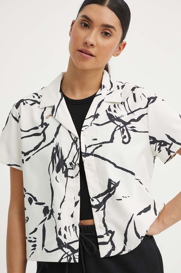 The North Face Košulja The North Face za žene, boja: bež, regular, s klasičnim ovratnikom, NF0A872YSI61