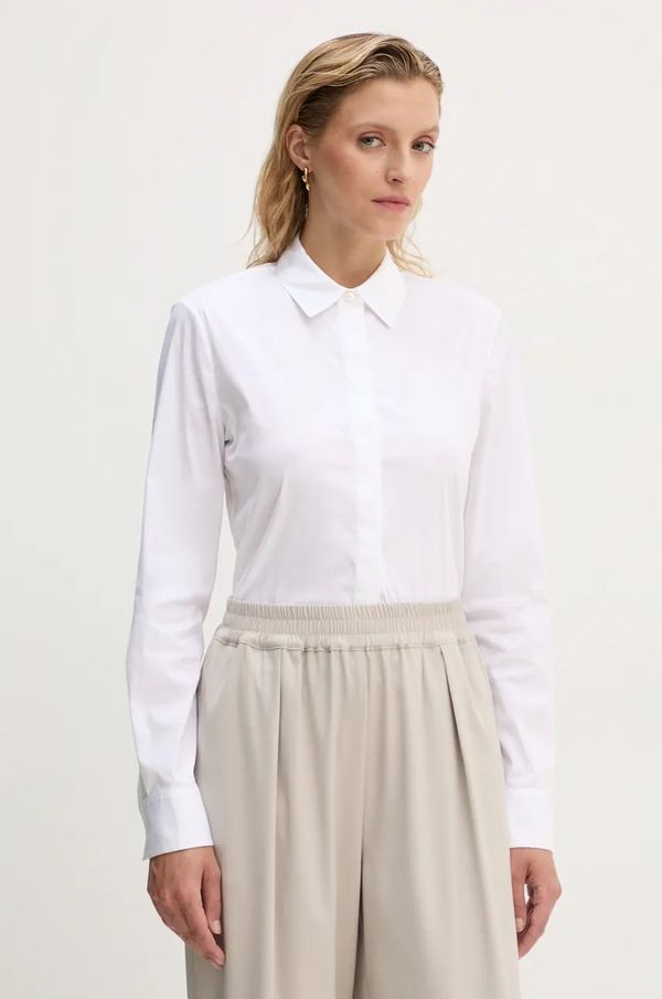 Theory Košulja Theory za žene, boja: bijela, regular, s klasičnim ovratnikom, M0104525