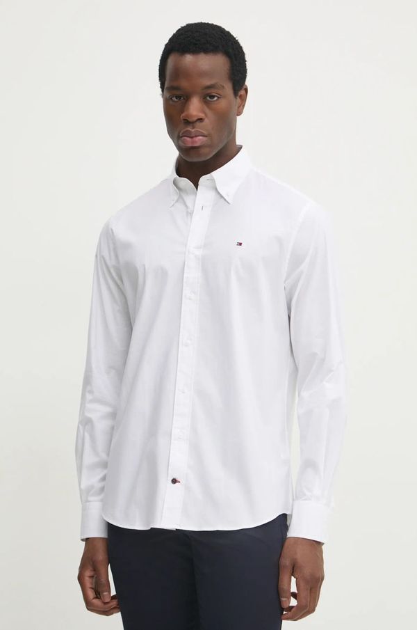 Tommy Hilfiger Košulja Tommy Hilfiger za muškarce, boja: bijela, regular, s button-down ovratnikom, MW0MW37595
