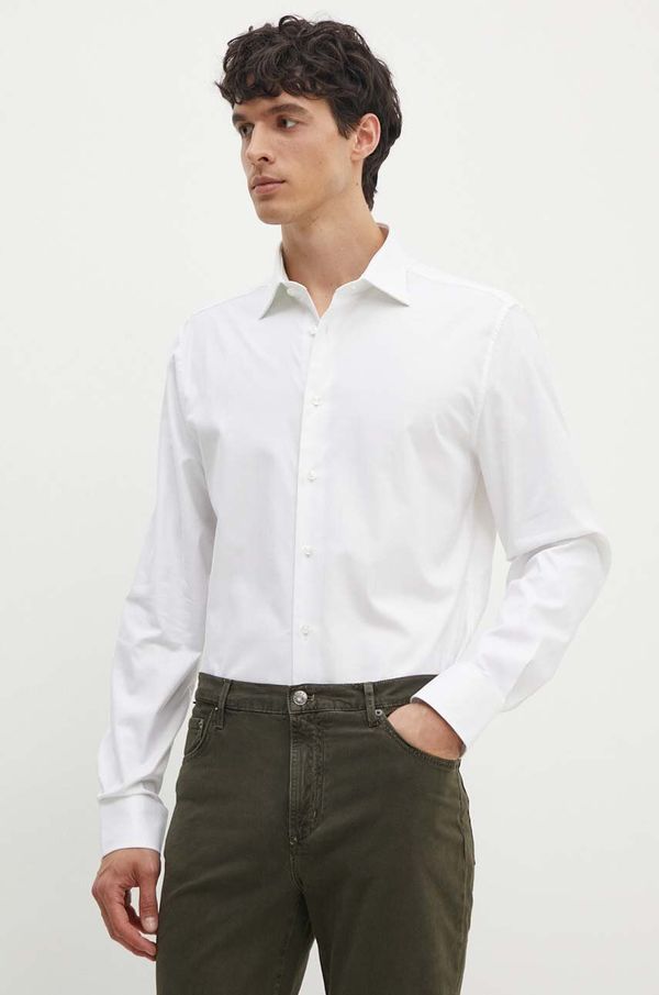 Tommy Hilfiger Košulja Tommy Hilfiger za muškarce, boja: bijela, regular, s klasičnim ovratnikom, MW0MW34596