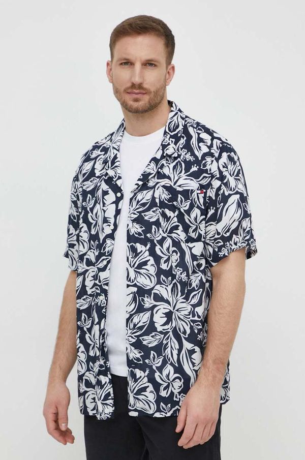 Tommy Hilfiger Košulja Tommy Hilfiger za muškarce, boja: tamno plava, relaxed, UM0UM03227