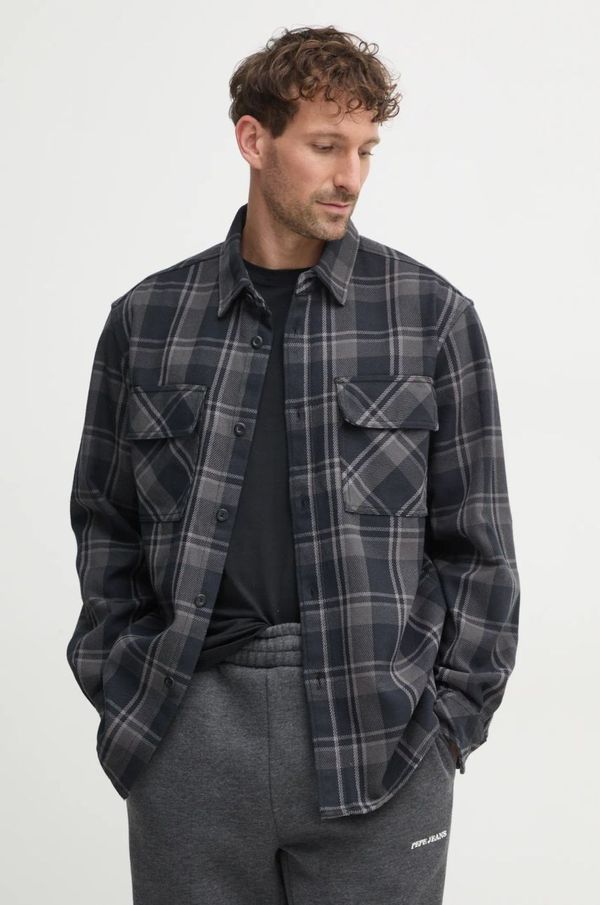 United Colors of Benetton Košulja United Colors of Benetton za muškarce, boja: siva, relaxed, s klasičnim ovratnikom, 5KMFUQ050