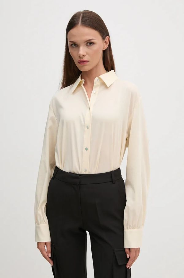 United Colors of Benetton Košulja United Colors of Benetton za žene, boja: bež, regular, s klasičnim ovratnikom, 5LLEDQ0A7