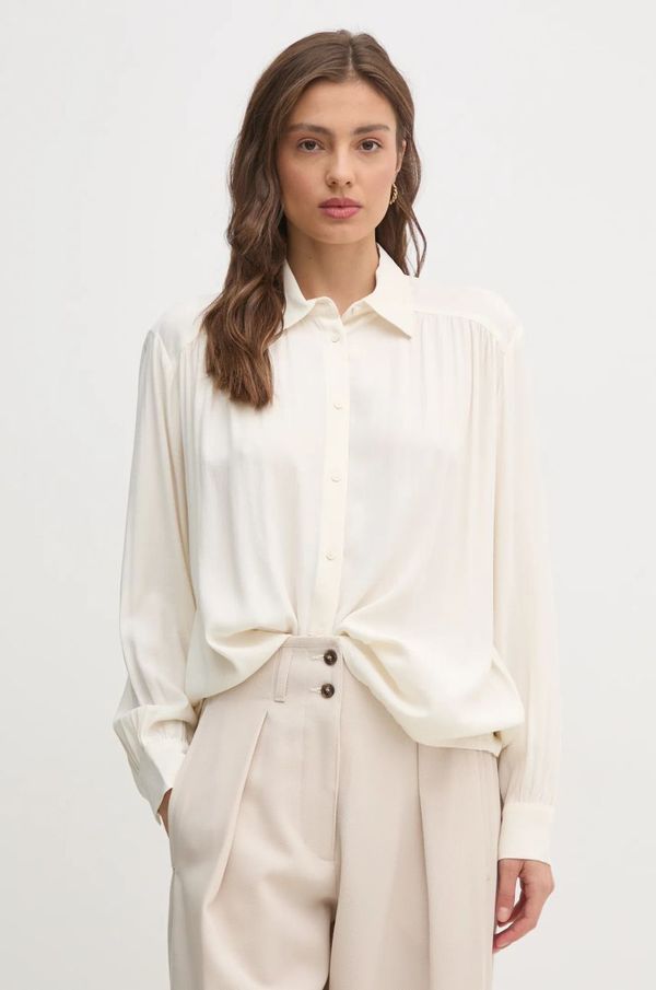 United Colors of Benetton Košulja United Colors of Benetton za žene, boja: bež, regular, s klasičnim ovratnikom, 5ZZKDQ09Q