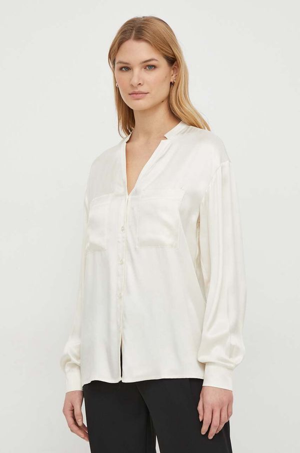 United Colors of Benetton Košulja United Colors of Benetton za žene, boja: bež, regular, s ruskim ovratnikom