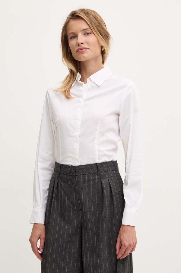 United Colors of Benetton Košulja United Colors of Benetton za žene, boja: bijela, regular, s klasičnim ovratnikom