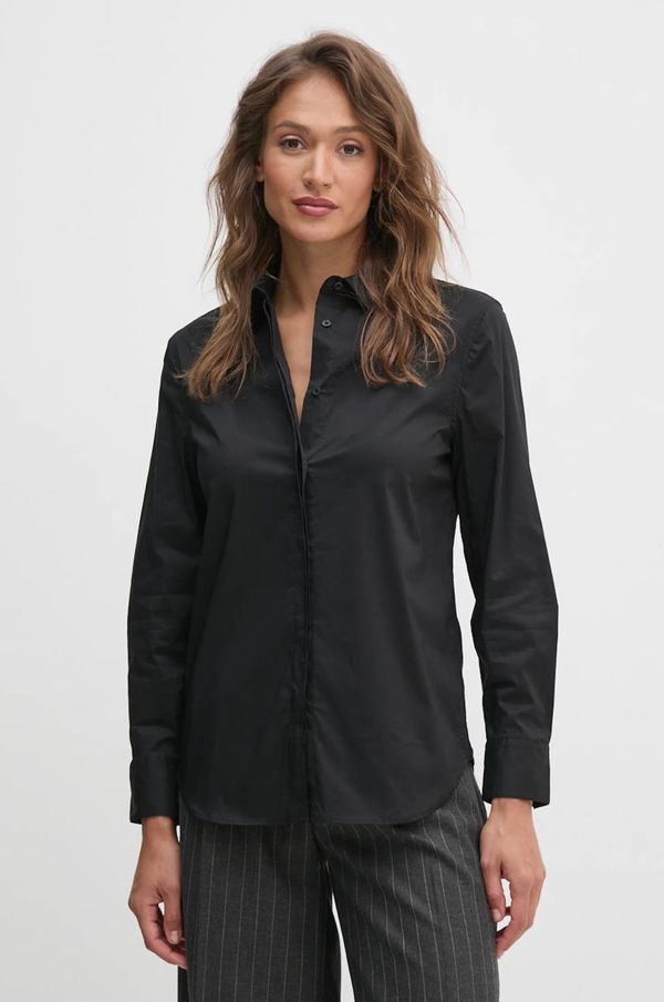 United Colors of Benetton Košulja United Colors of Benetton za žene, boja: crna, regular, s klasičnim ovratnikom, 51JUDQ0A0