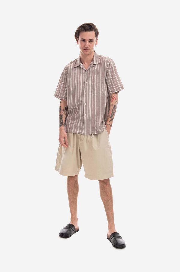 Universal Works Košulja Universal Works boja: smeđa, 28683.BROWN-BROWN