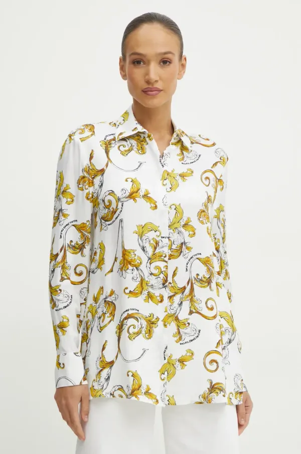 Versace Jeans Couture Košulja Versace Jeans Couture za žene, boja: bijela, regular, s klasičnim ovratnikom, 78HAL222 NS639