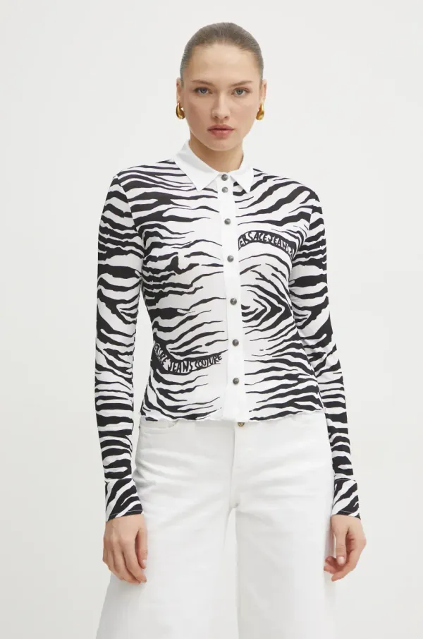 Versace Jeans Couture Košulja Versace Jeans Couture za žene, boja: bijela, regular, s klasičnim ovratnikom, 78HAL2P3 JS468