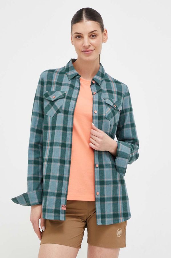 Viking Košulja Viking za žene, boja: zelena, regular, s klasičnim ovratnikom