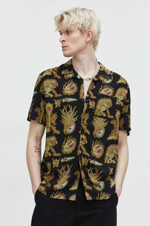 Volcom Košulja Volcom za muškarce, boja: crna, regular