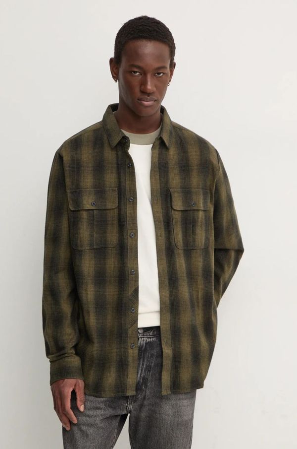 Volcom Košulja Volcom za muškarce, boja: zelena, regular, s klasičnim ovratnikom, A0532403