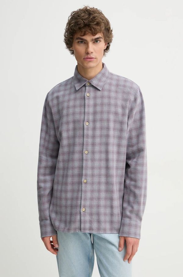 Won Hundred Košulja Won Hundred za muškarce, boja: ljubičasta, regular, s klasičnim ovratnikom, 3300-14267