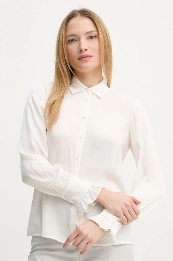 Zadig&Voltaire Košulja ZADIG&VOLTAIRE za žene, boja: bež, regular, s klasičnim ovratnikom, WWSH02226