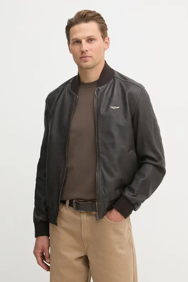 Aeronautica Militare Kožna bomber jakna Aeronautica Militare