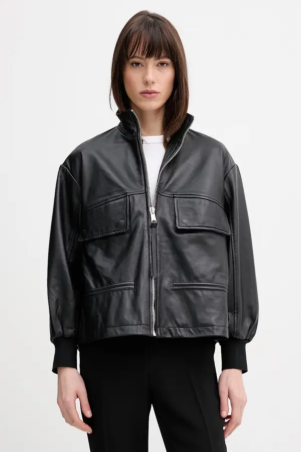 AllSaints Kožna bomber jakna AllSaints FLOR