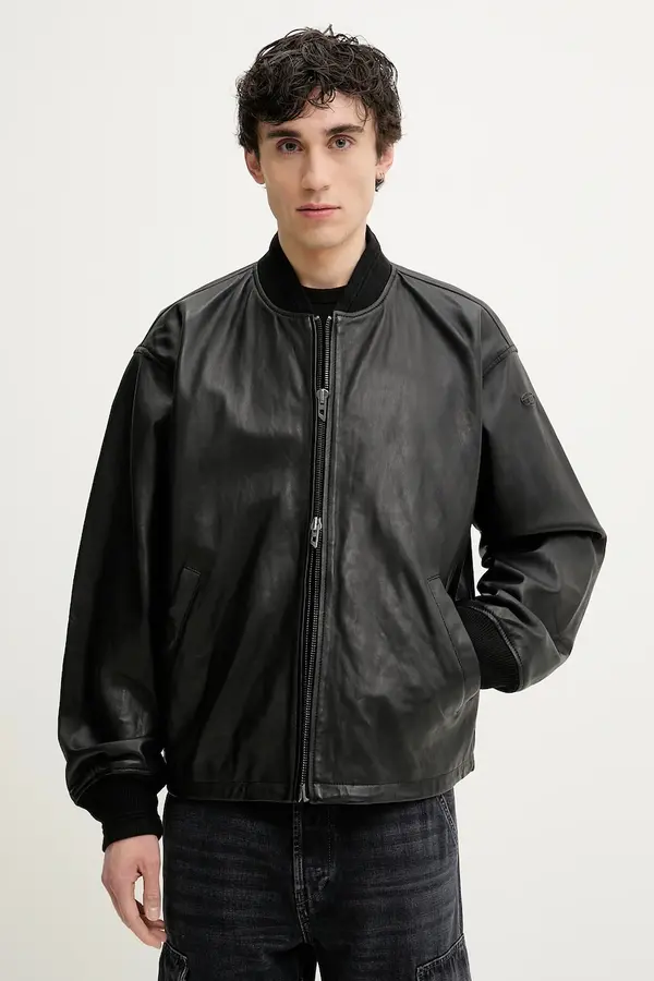 Diesel Kožna bomber jakna Diesel L-KHAT JACKET