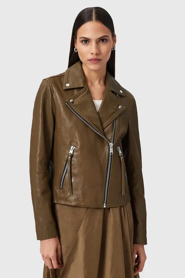AllSaints Kožna jakna AllSaints DALBY BIKER