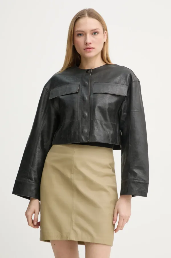 Day Birger et Mikkelsen Kožna jakna Day Birger et Mikkelsen Malik za žene, boja: crna, za prijelazno razdoblje, DAY65243723